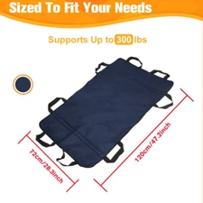 Blue Patient Transfer Wheelchair Cushion with Stair Lift Slide Board Safety Pad