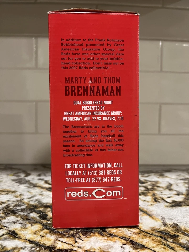 Frank Robinson Bobblehead 2007 Cincinnati Reds SGA 1961 NL MVP AL MVP Baltimore - Image 2 of 4