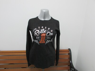 RONNIES HARLEY-DAVIDSON CUSTOM DEALER IMPRINT LEGEND ROLLS ON WOMENS LONG SLEEVE