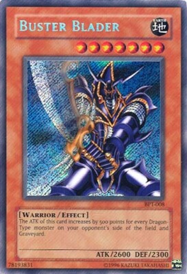 Yugioh! MP Buster Blader - BPT-008 - Secret Rare - Limited Edition Moderately Pl