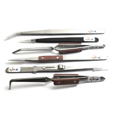 6ps Diamond Gems Jewelry Craft Holder Pickup Tool Tweezers Cross Lock Point Tip