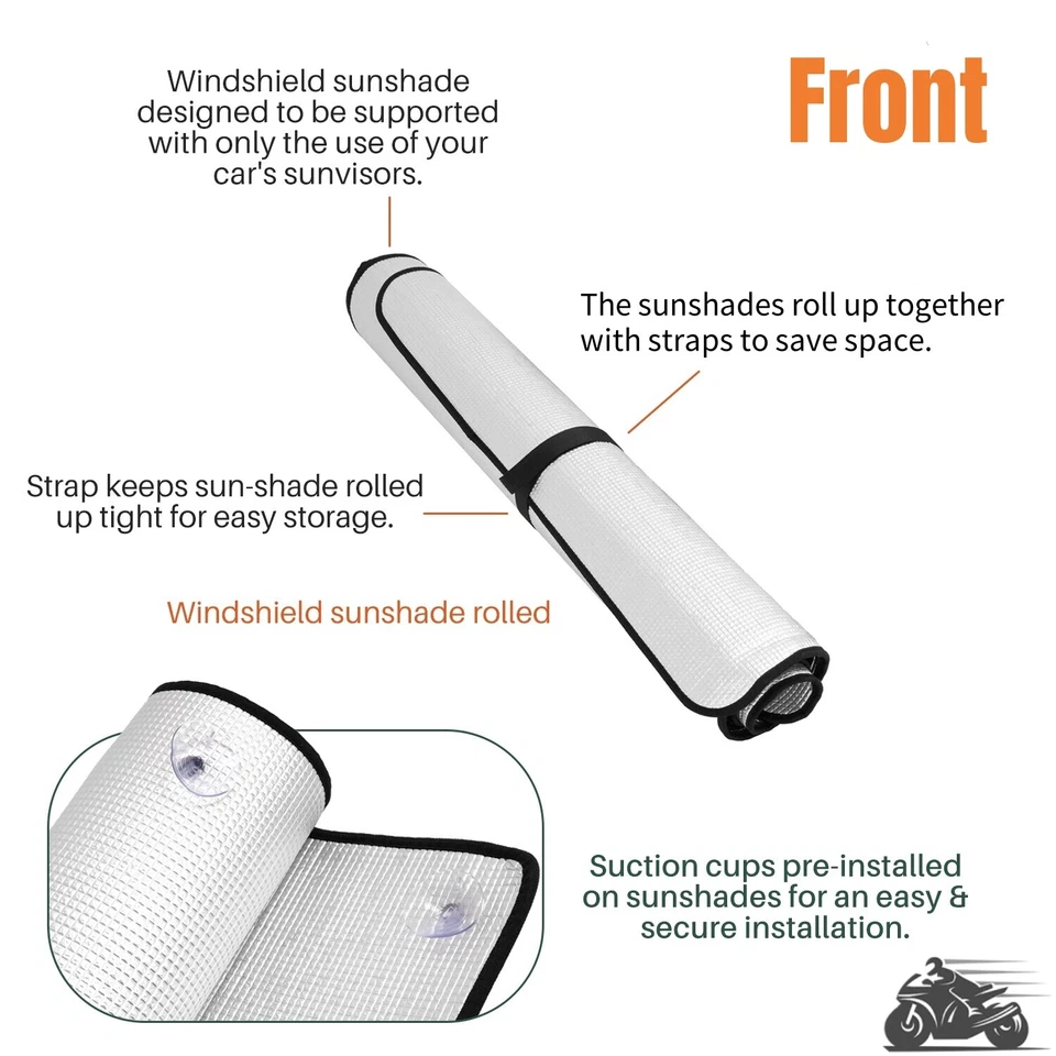 Parasol parabrisas delantero para Kenworth T680 2013-2025/C500 98-2015/T400 1982-99 Foto 2 de 4
