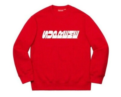 Supreme Breed Rotated Logo Crewneck Sweatshirt Size Large Red FW19 New Free S&H