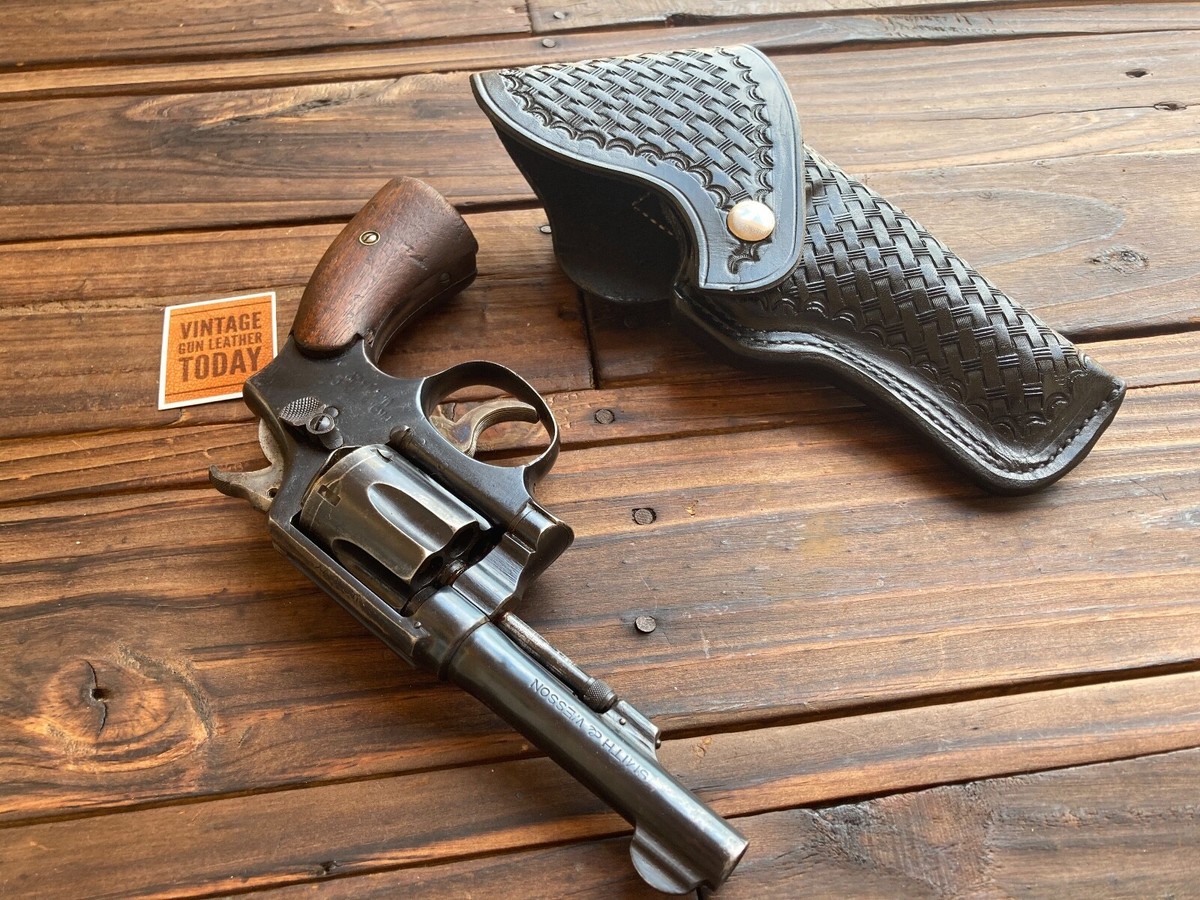 Alfonso's Black Basketweave Leather Flap Holster For S&W