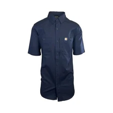 Carhartt Men's Navy Rugged Professional Series S/S Woven Shirt (226)