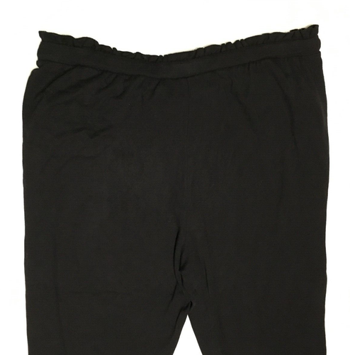 Torrid Pull On Knit Capris 2X Black Drawstring Elastic Waist Pockets 40 x 24.25" - Picture 6 of 8