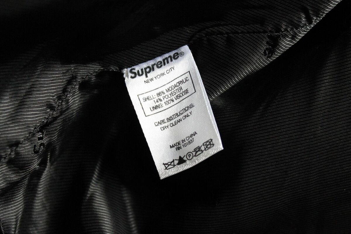 Supreme Faux Fur Bomber Jacket Black Size Medium Spring Summer 2017 Unisex