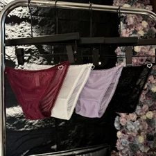 4Pack Lot Womens See Through French Panties Sheer Underwear Sexy Lingeries Brief