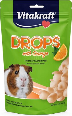 Pack of 1 Vitakraft Orange Yogurt Treats for Guinea Pigs 5.3 Ounce