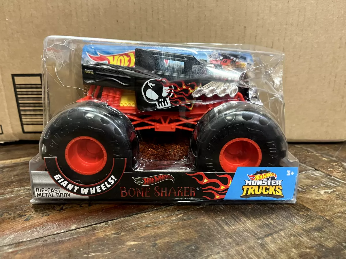 Hot Wheels Monster Trucks Bone Shaker 1:24 Scale Die-Cast Toy Vehicles For  Kids 3 Years and Up 