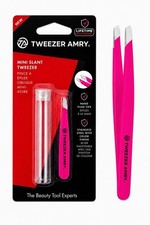 Professional Mini Slant Tweezer Stainless Steel Precision Facial Hair & Eyebrows