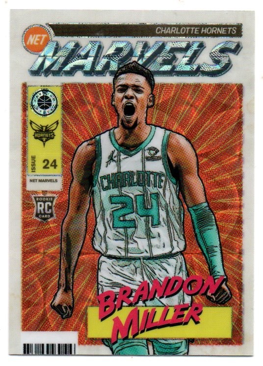 Brandon Miller 2023-24 Hoops Premium Net Marvels Scope Prizm SSP case hit RC