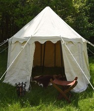 Medieval Pavilion Tent 3m Round White Waterpr...