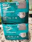 2 Rely Adult Diapers SMALL Adult 20"-34" Pull up Underwear 20 Count/bag Total 40 — photo 1