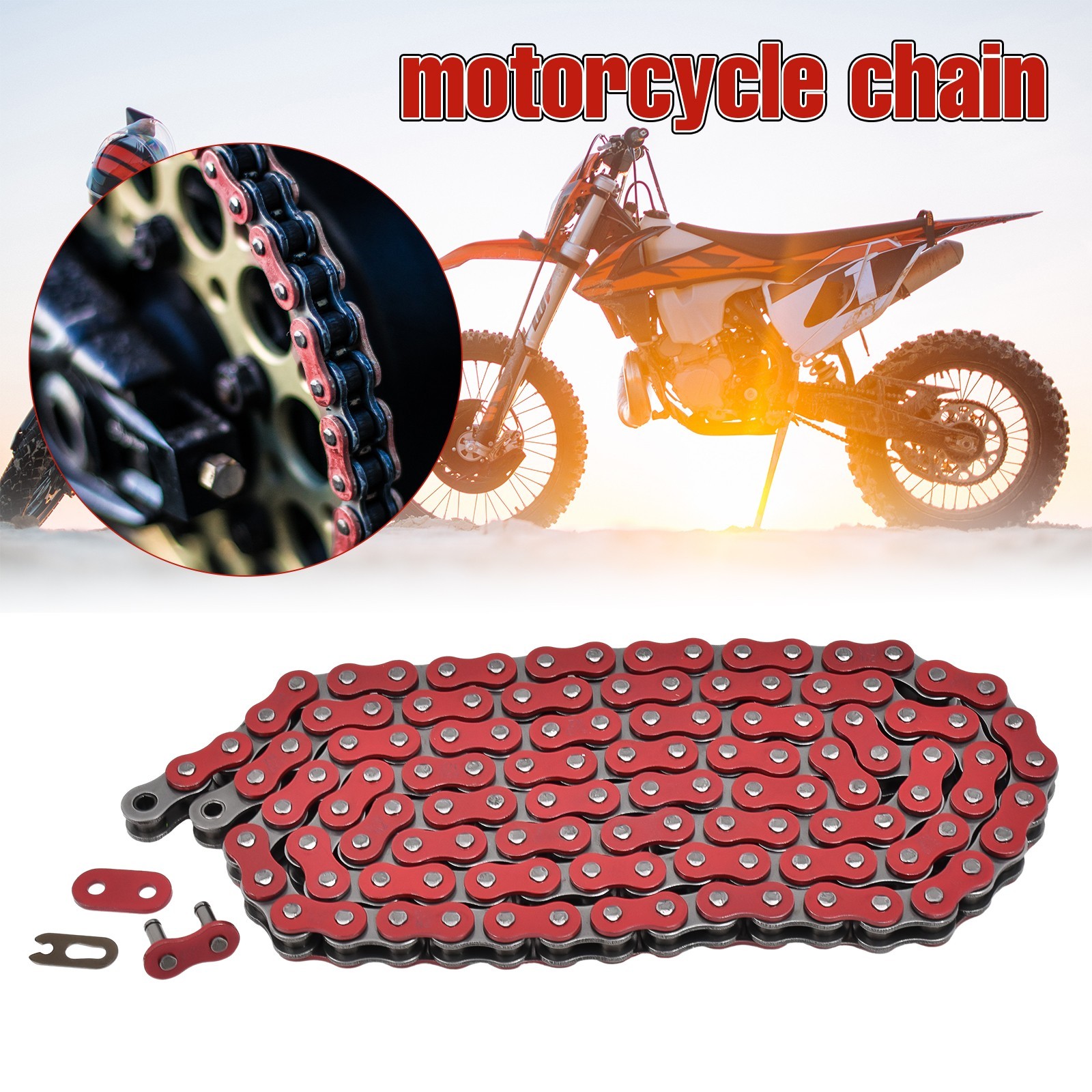 Red Drive Chain & Sprocket Kit for Honda CB500 CB500F CB500X CBR500R 2013-2021