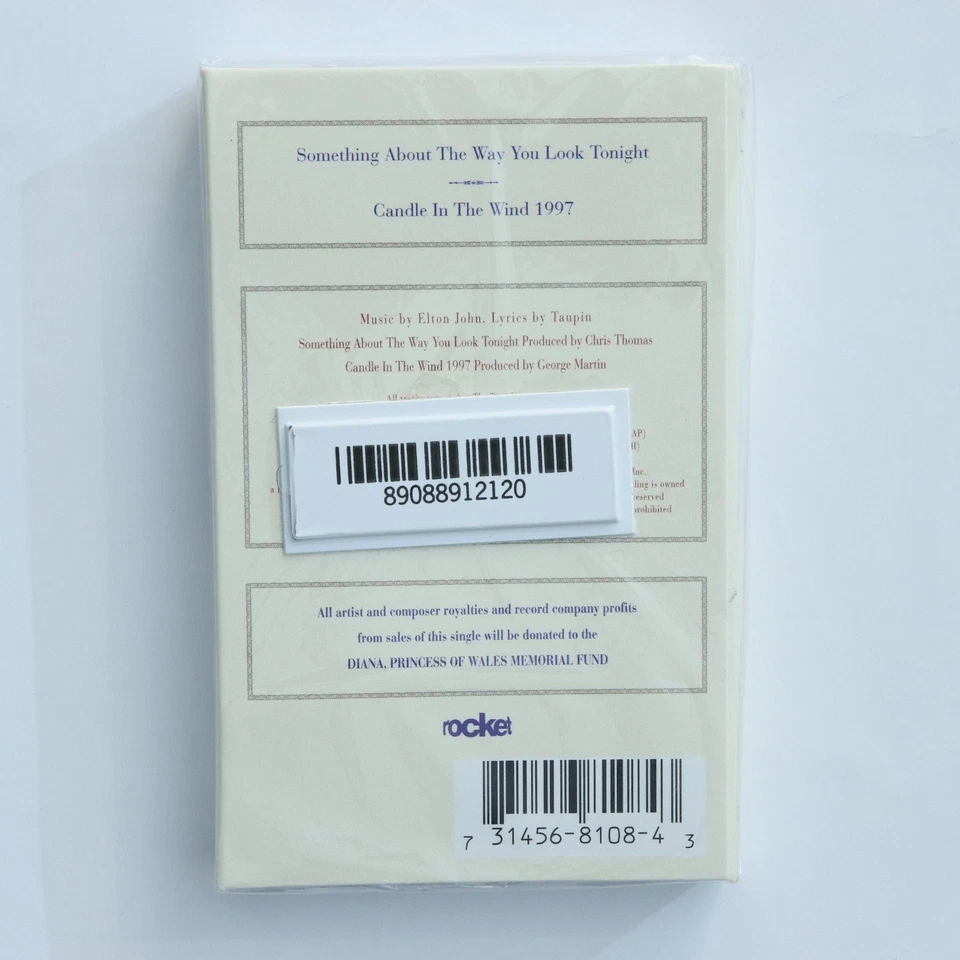 Elton John Something About The Way You Look Tonight Cassette 1997 Rocket SEALED - Image 2 of 4