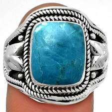 Natural Peruvian Opalina 925 Sterling Silver Ring s.9 Jewelry R-1312