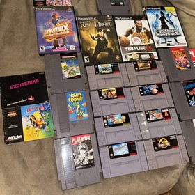 Video Game Lof Of 20 NES, SNES, PS2, Nintendo, Mario, Double Dragon Tested