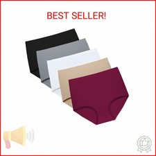 FallSweet No Show High Waist Briefs Underwear for Women Seamless Panties Multi P