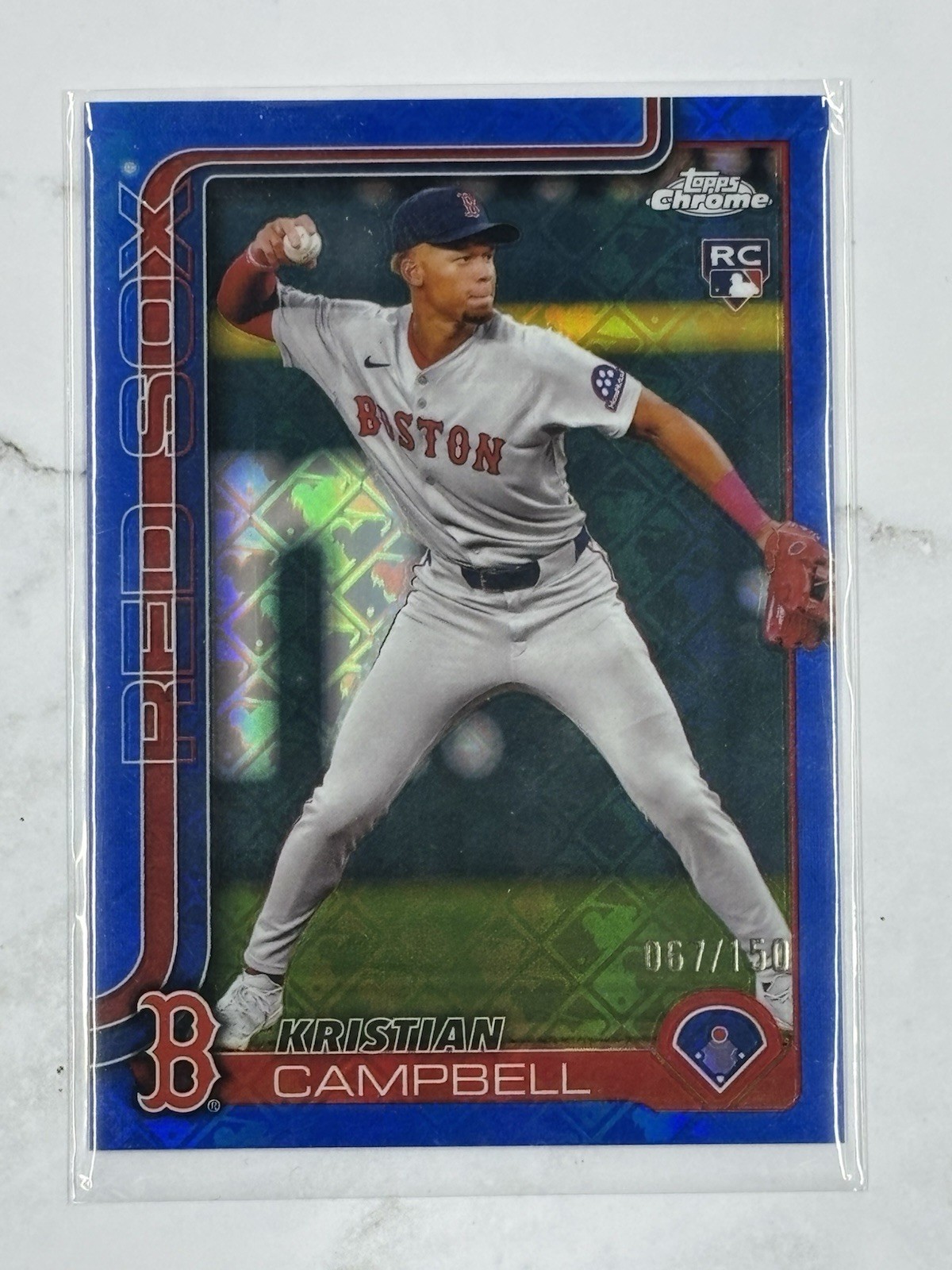 2025 Topps Chrome Logofractor - Kristian Campbell #171 Blue Refractor /150 (RC)