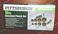 PITTSBURGH 10pc Knockout Punch Set with Case -Drive Bolt Design- Model #60575