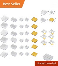 Comprehensive 30 PCS Heatsink Kit with Adhesive Tape for Raspberry Pi Devices