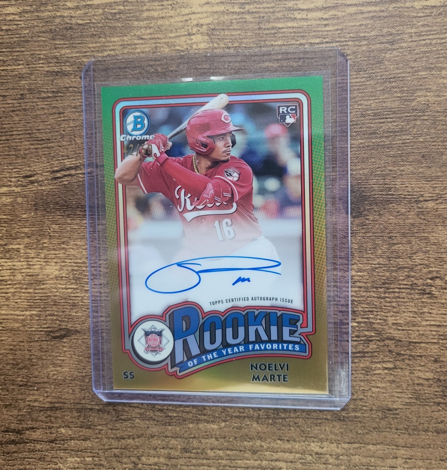 2024 Bowman Chrome Noelvi Marte Gold ROY Favorites RC AUTO /50