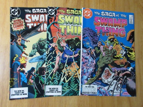 Run of 3 KEY SAGA OF SWAMP THING! 22, 23, 24 (NM-) *hell & glänzend! Weiße Pgs!*