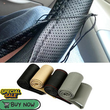Steering Wheel Cover Diy Stitch On Artificial Leather Wrap 38cm With Thread Steering Wheel Cover Diy Stitch On Artificial Leather Wrap 38cm With Thread