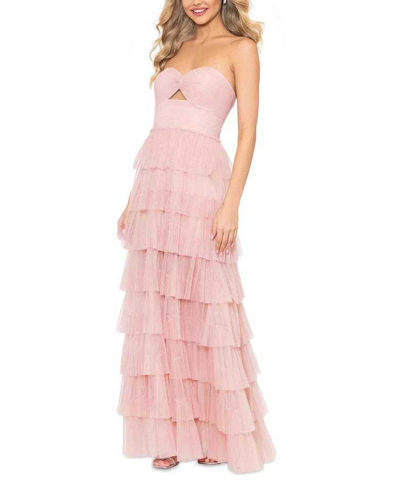 Vestido para mujer AQUA talla 10 recortado con volantes en capas - Foto 4 de 4