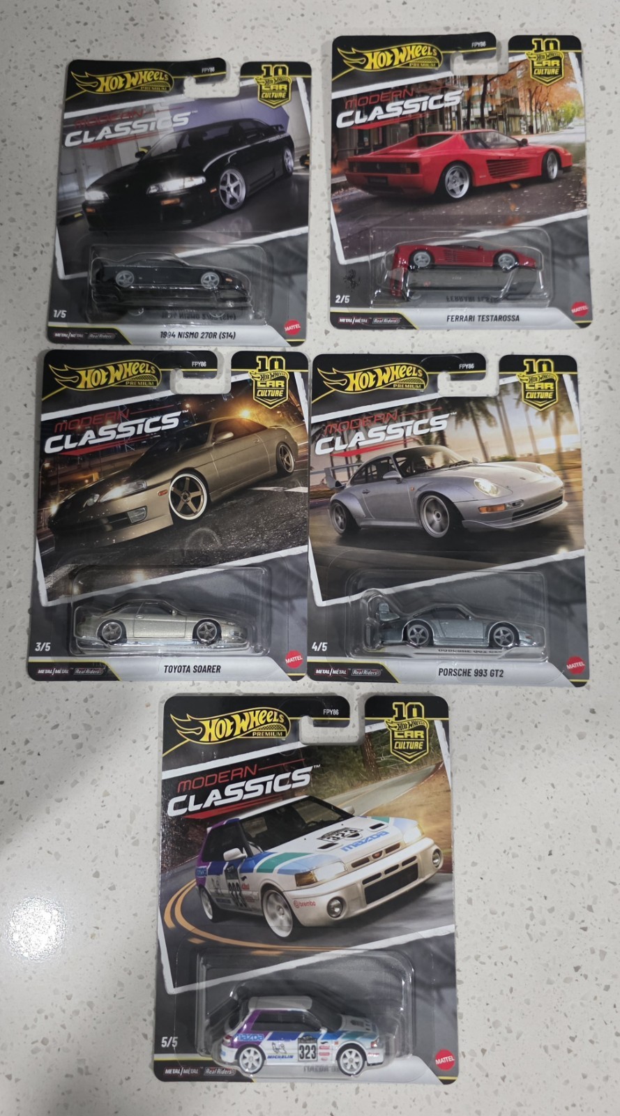 2026 Hot Wheels Car Culture Modern Classics Premium 🙌🏻 SET OF 5. IN HAND