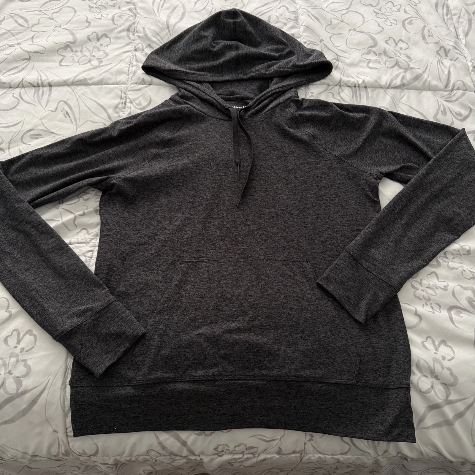 Outdoor Voices Hoodie Sweatshirt Mens Large Gray Pullover Lightweight Stretch