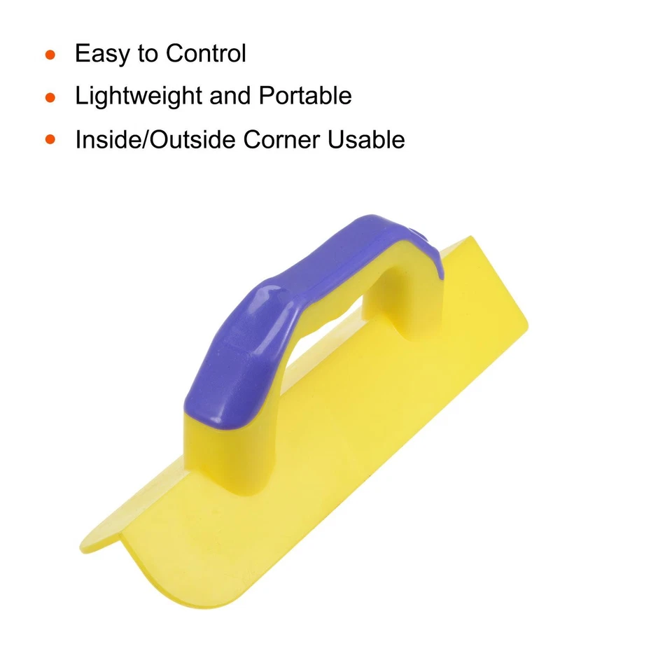 Outside Corner Trowel 3.3 Inch Drywall Corner Tool Plastic Corner Shaping Yellow - Imagem 4 de 4