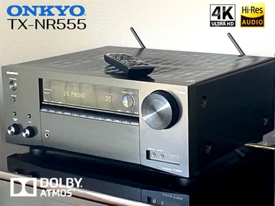 ONKYO TX-NR555 Network 7.2 Receiver DOLBY ATMOS Google Cast AirPlay WiFi 4K ARC - Bild 1 von 4