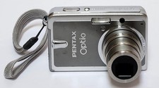 Pentax Optio S10 10MP Digital Camera Silver Tested Works W/ Battery