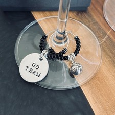 Personalized Basketball Wine Charms with your team or school name and colors!