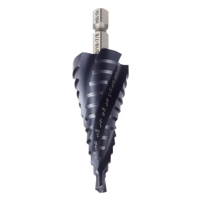 Uimoso Step Drill Bit 3/16 to 7/8 inch with 1/4 inch Hex Shank High-Speed Steel