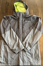 Kids Columbia Waterproof Jacket Shell Size L With Hood Gray
