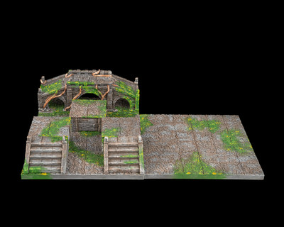 Steinboden Brücke und Treppe Fantasy Dungeon Gelände Set