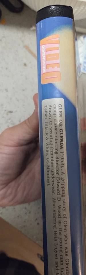 Ed Wood Glen Or Glenda? VHS Hard Plastic Case Early 1990s Dimensions Video Mondo - Image 2 of 4