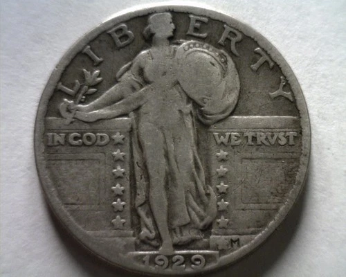 1929 STANDING LIBERTY QUARTER VERY FINE VF NICE ORIGINAL COIN FROM BOBS COINS