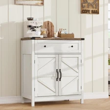 Kitchen Storage Cabinet, Coffee Bar Cabinet, Farmhouse Buffet Sideboard with ...