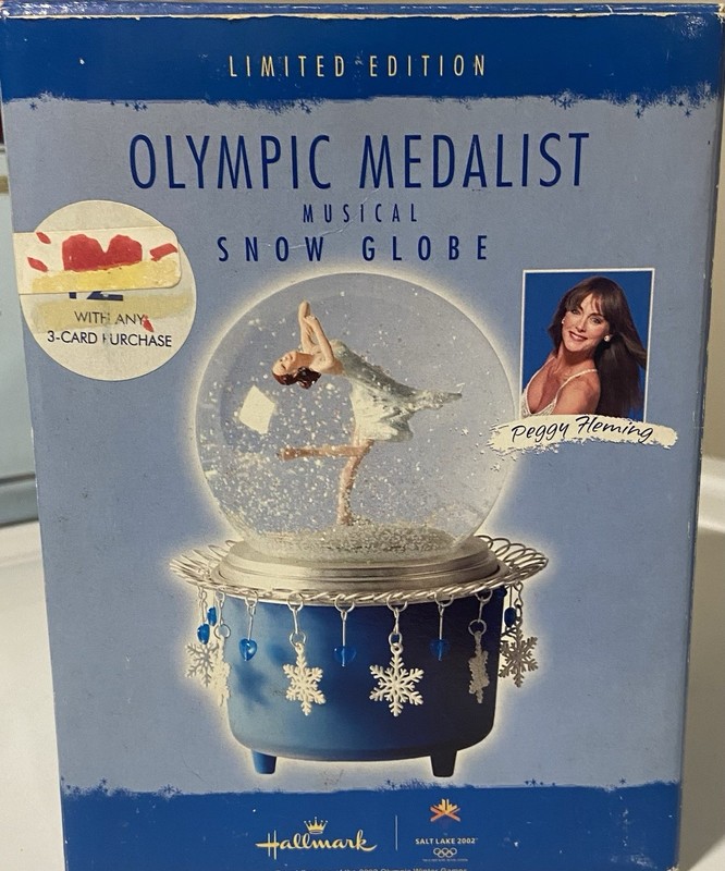 peggy Fleming Hallmark Limited Edition Olympic Medalist Musical Snow Globe  2002