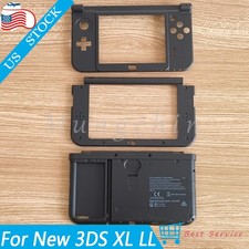 For New 3DS XL/ LL 3in1 Top Bottom Middle Frame Housing Shell Case Battery Cover
