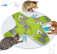 Cat Toys, Cat Toys for Indoor Cats, Moving Concealed Feathers,