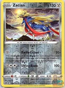Zacian 094/159 Crown Zenith Reverse Holo