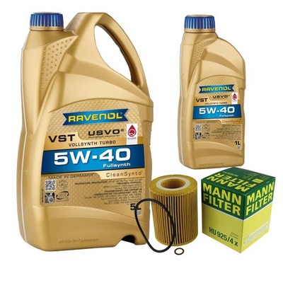 Inspektionspaket 6L RAVENOL 5W-40 für BMW E46 320 Ci 330 325 E36 320i 328i 323i
