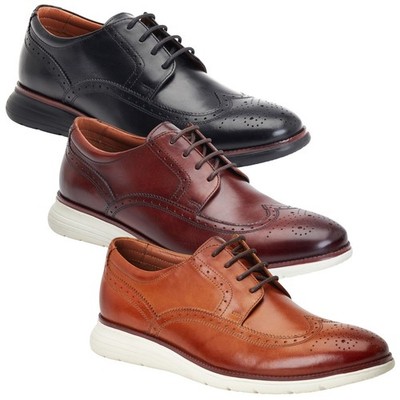 Base London Herren Flight Softy Brogue Schuhe Leder Komfort Leger Smart Formell