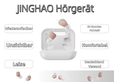 JINGHAO Wiederaufladbarer Soundverstärker, Unsichtbar, Verstärkungsgerät mit LR-Senioren