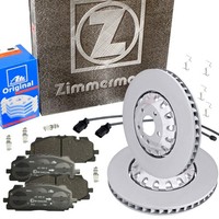 2X Zimmermann Formula Z Bremsscheiben 375Mm + ATE BeläGe Wako FüR A6 A7 Q7 Vorne